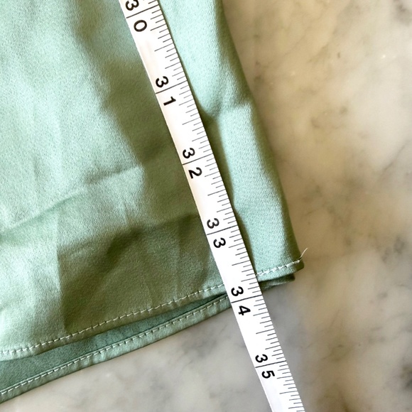 NWT Azazie Oli Stretch Satin Jumpsuit Women’s 8 Matcha Green Formal Event Party - Picture 11 of 11